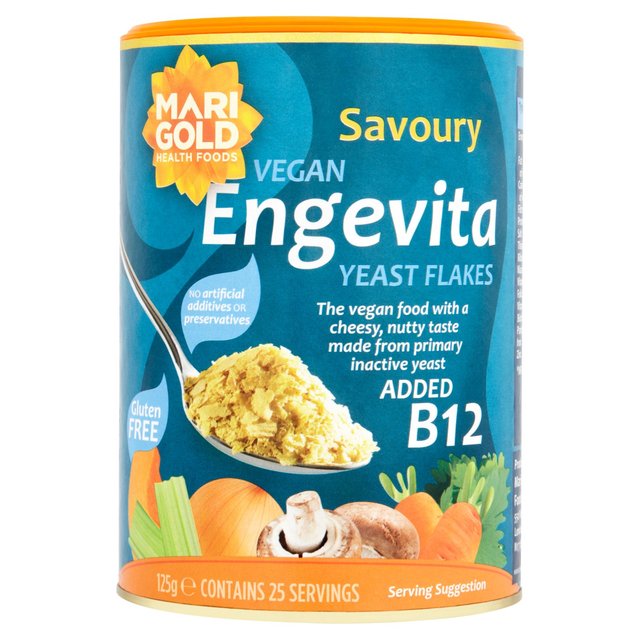 Marigold Vegan Engevita Yeast Flakes Gluten Free 125g -savoury