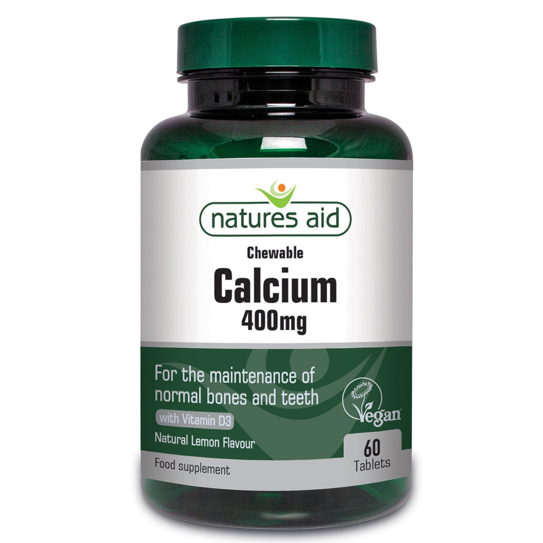 Natures Aid Chewable Calcium 400mg 60x