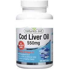 Nature's Aid Cod Liver Oil 550mg 120 Softgels