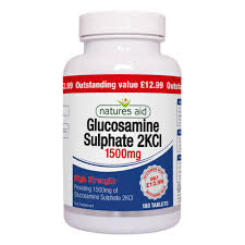 Natures Aid Glucosamine Sulphate 2KCl 1500mg 180 Tabs