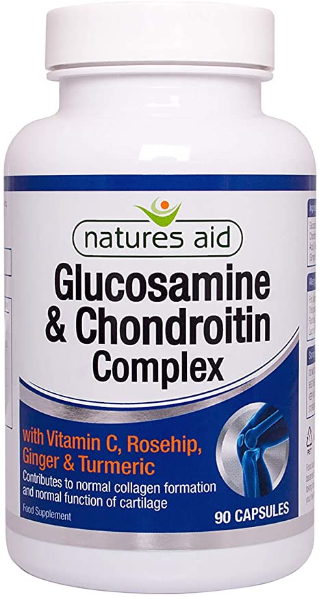 Natures Aid Glucosamine And Chondroitin Complex With Rosehip, Ginger, Turmeric And Vitamin C, 90 Capsules