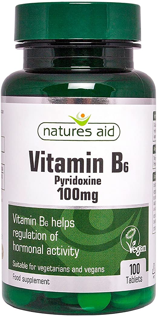 Natures Aid Vitamin B6 Pyridoxine 100mg