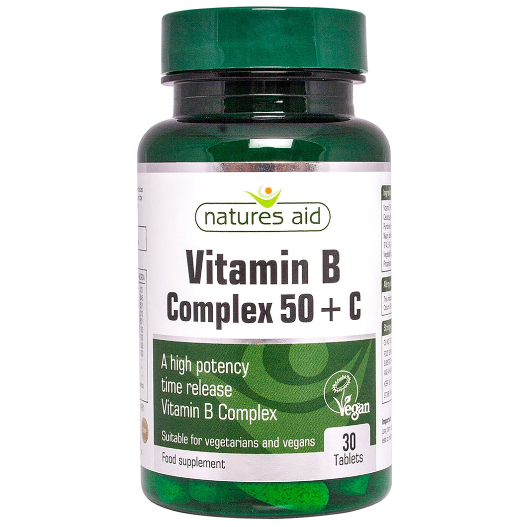 Natures Aid Vitamin B Complex 50 + C