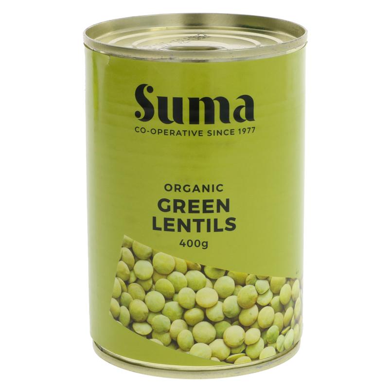 Suma Organic Green Lentils 400g Tin