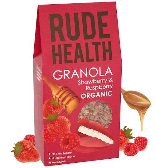 Rude Health Organic Granola Strawberry and Raspberry 475g