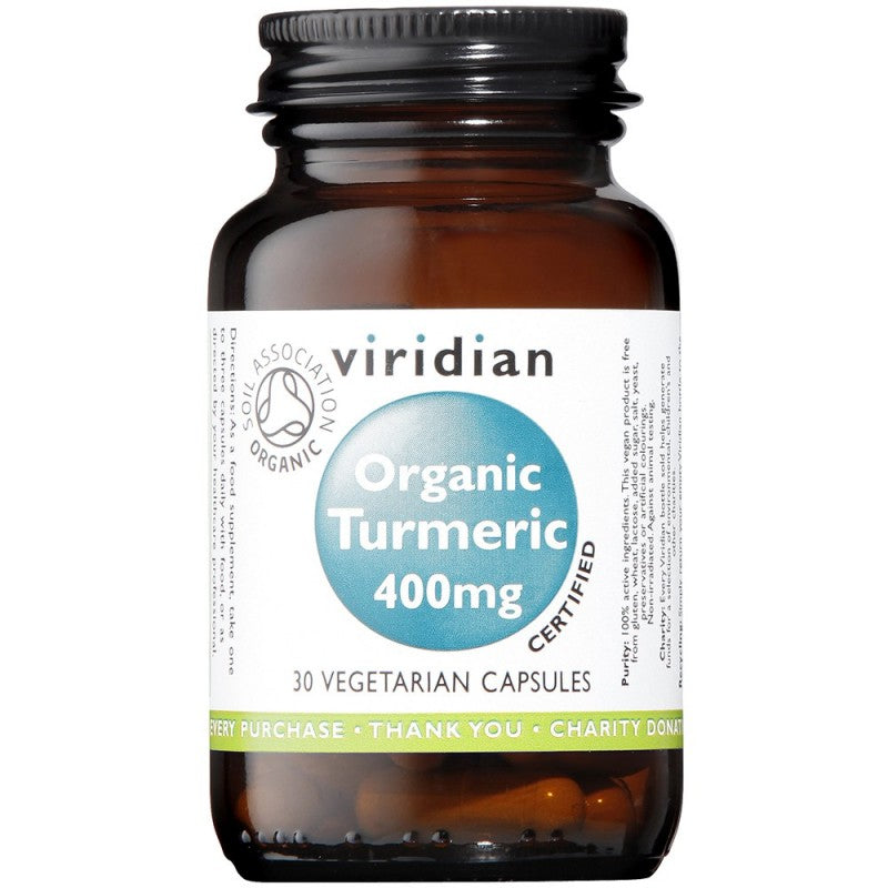Viridian Organic Turmeric 400mg 30 Caps