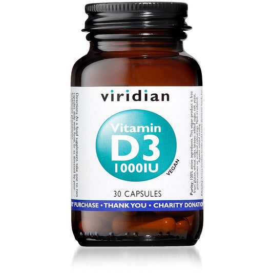 Viridian Vitamin D3 1000iu  30 Caps
