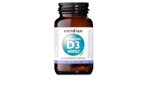Viridian Vitamin D3 400IU  30 Caps