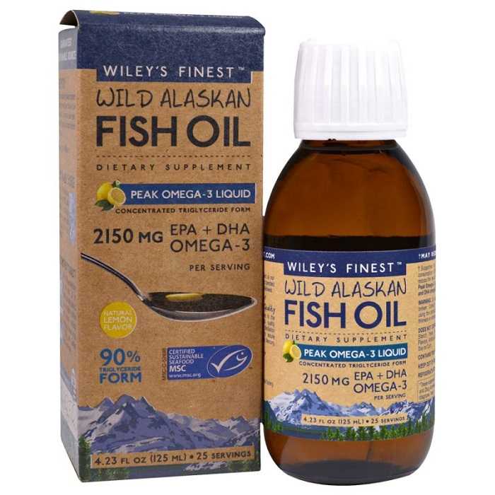 Wiley's Finest Wild Alaskan Fish Oil Peak Omega-3 liquid 2150mg