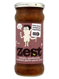 Zest Tomato, Mushroom and Smoked Garlic Pasta Sauce 340g