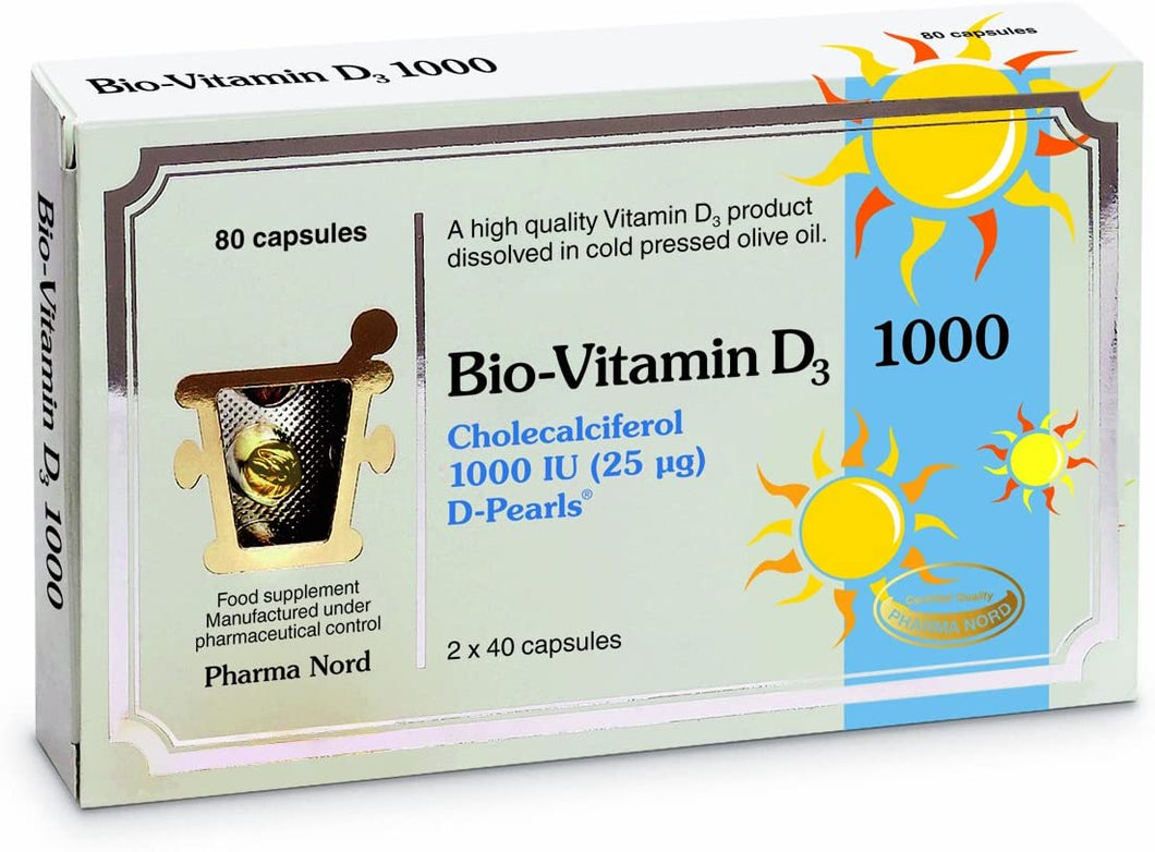 Pharma Nord 1000iu Bio-Vitamin D3 D-Pearls 80 Tabs